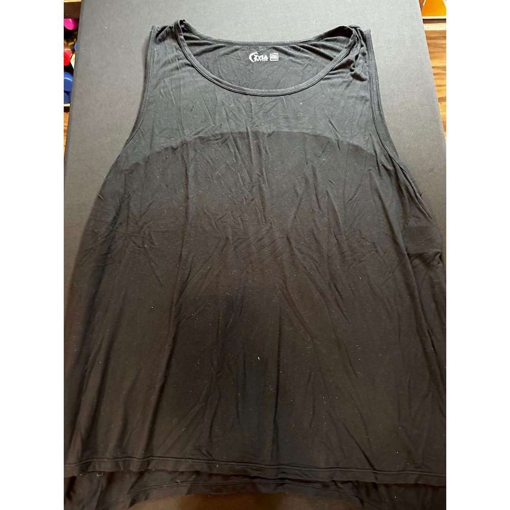 Zyia Active Womens Black Sleeveless Scoop Neck Athletic Tank Top Size XXL